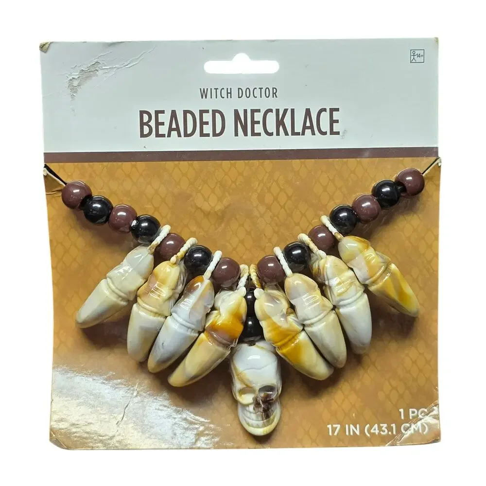 Voodoo Witch Doctor Necklace Dress Up Halloween Costume Accessory Suit Yourself